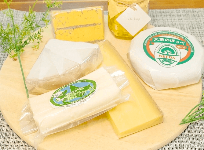 北海道産チーズを<br />
豊富に取り揃えています